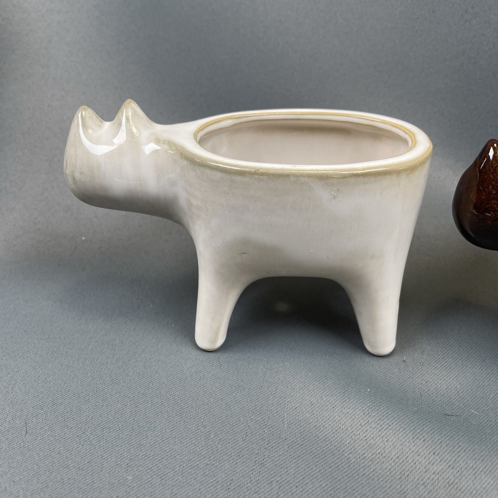 Pair of Cat Planter Animal‎ Succulent Plant Pots 5.5" - Picture 9 of 12